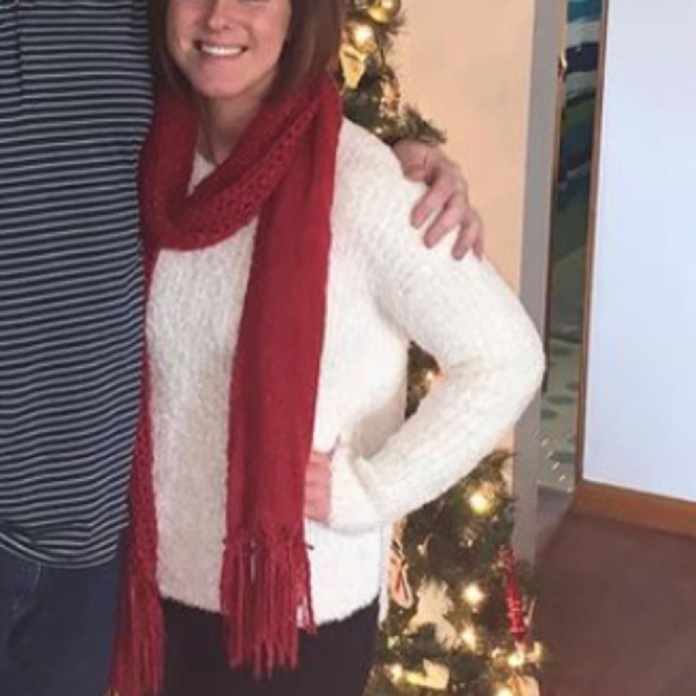 Ellen Tracy Fuzzy White Sweater